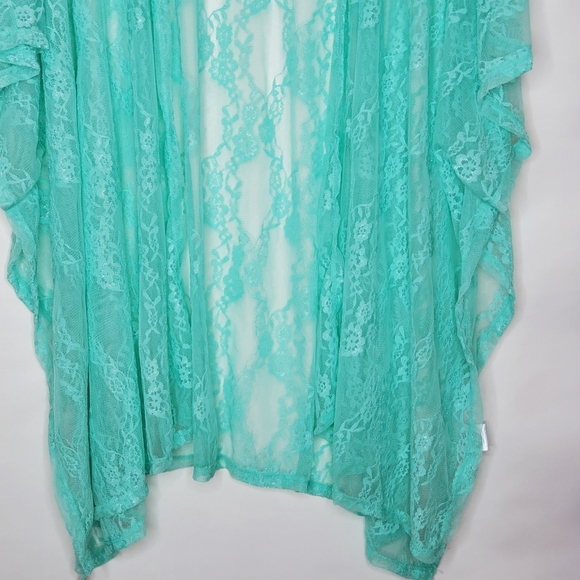 Andree Good Days Ahead Lace Kimono Size 1X Sheer Open Front Festival Top NEW - Picture 4 of 11